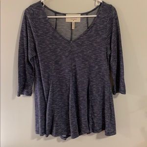 Blue and White Striped Shirt